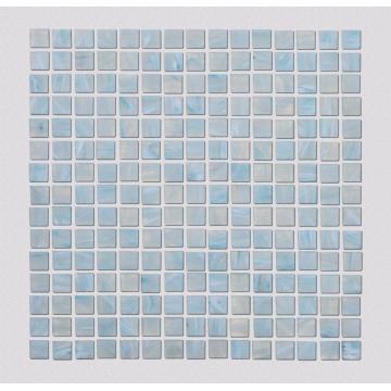 Azulejo de mosaico de vidrio azul claro para piscina