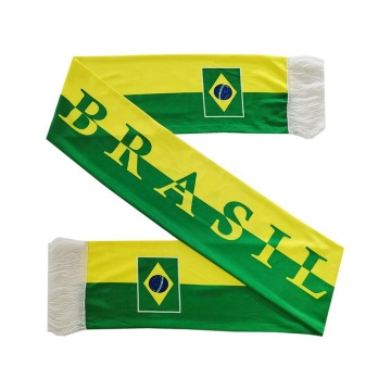 World cup Brazil flag knitted fans scarf