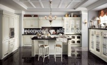 High quality solid wood white apartment kitchen units
