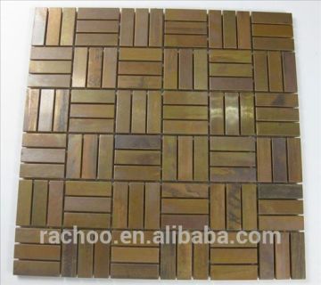 Strip copper mosaic backsplash kitchen bathroom wall decorate tile