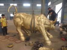 garden decorations life size metal crafts cast bronze bull sculpture