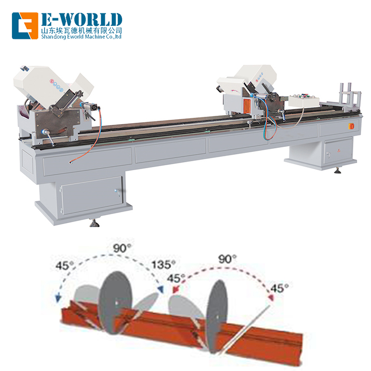 High Precision PVC/UPVC Double Head Cutting Saw Machine with competitive price