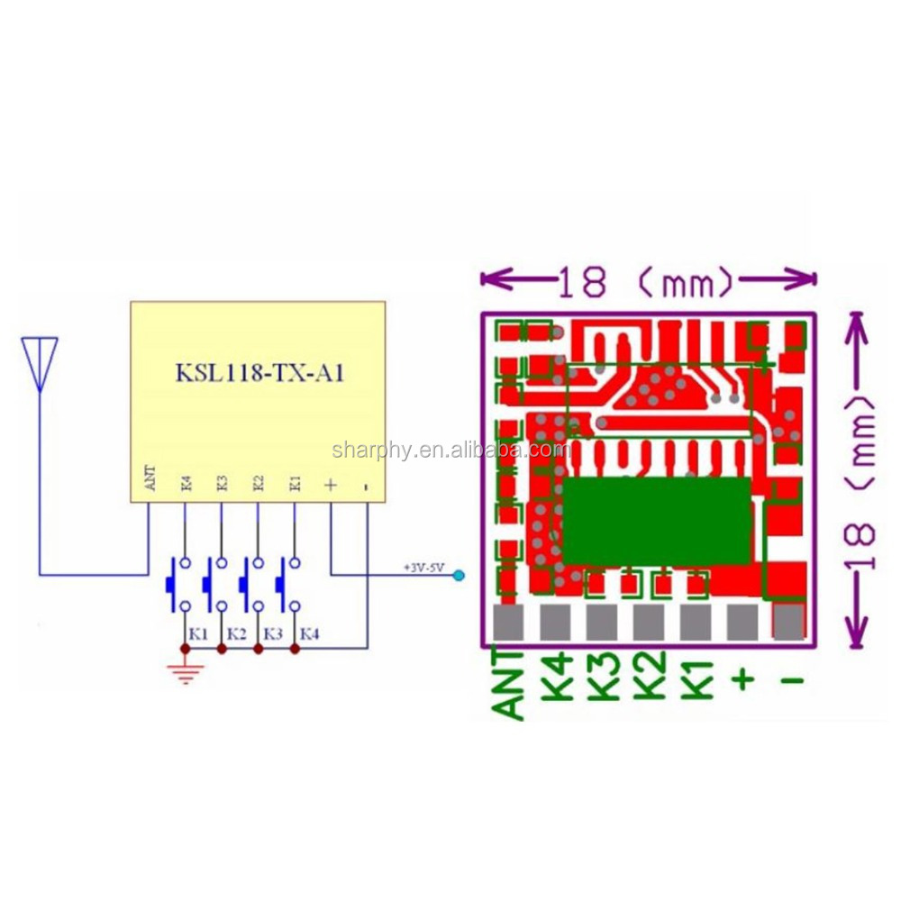 RF433Mhz 1527 Learning Code Wireless Remote Control 433.92Mhz Transmitter Module For Garage Gate Light Controller 1527 encodin