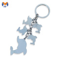 Metal 3d die cut keychain for advertising