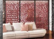 Handpainted Decorative Glass Partition With For Room Divide