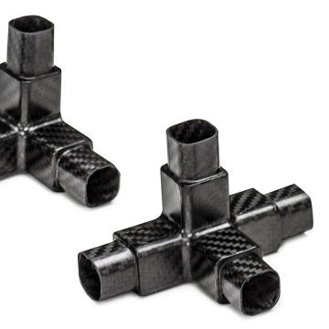 Customized Carbon Fiber Cross Connector and Multifunctional Interfaces