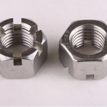 Slotted round nut locking stop washer