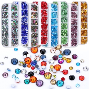 Colorful Crystal Nail Art Rhinestones for Acrylic Nails
