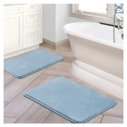 Flannel Velvety Memory Foam Bath Mats