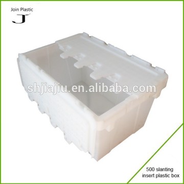 Custom attached lid plastic container