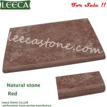 Natural stone red swimming pool coping stones
