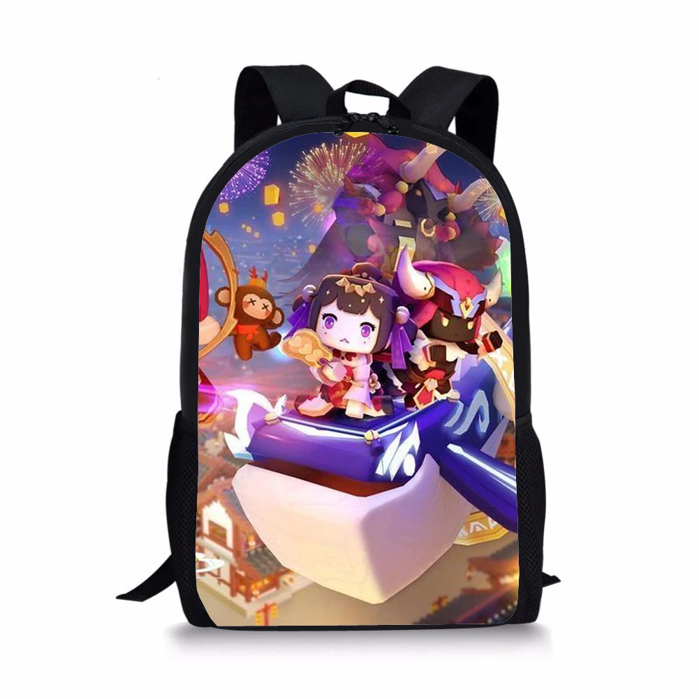 Custom Design Polyester Students Children School Bags Students Backpack Printing Bookbags for Teens Girls and Boys