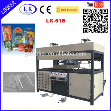 plastic packaging blister thermo forming machine with two working tables
