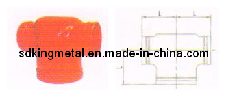 FM/UL Listed Ductile Iron 300psi Bullhead Tee