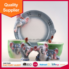 Promotion 3D handpainted animal ceramic dinner service