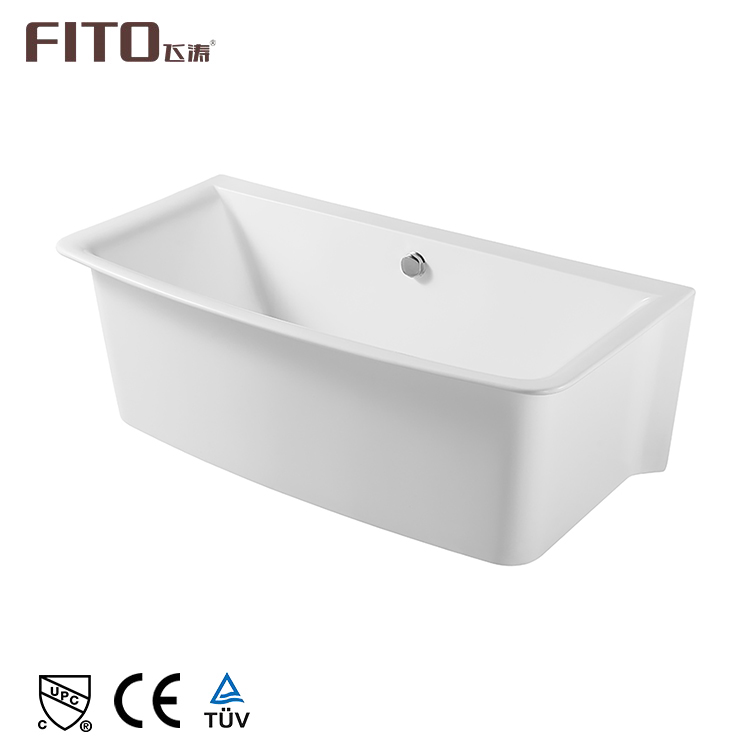 Guangdong Hotel Luxury Free Standing Rectangular High Grade Modern Acrylic Bath Tub