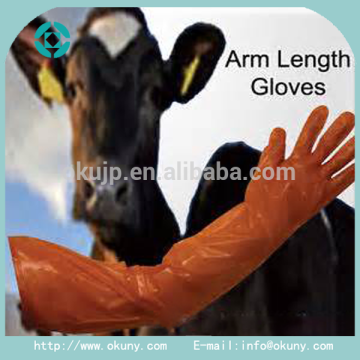 Veterinary long glove,veterinary long sleeve pe glove