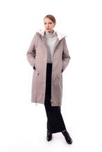 Winter women's fashion high-end hooded warm jacket