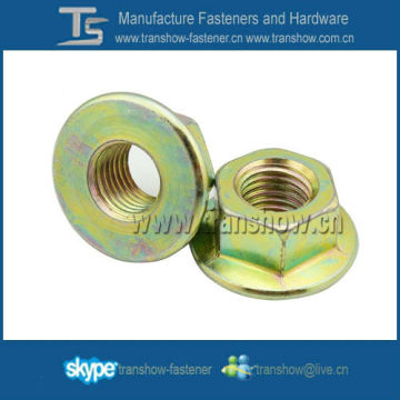 Carbon Steel YZP Hex Plain Flange Nut