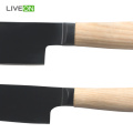 Ash Wood Handle Santoku Knife Set