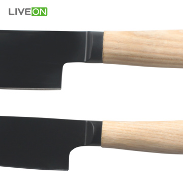 Ash Wood-handvat Santoku-messenset