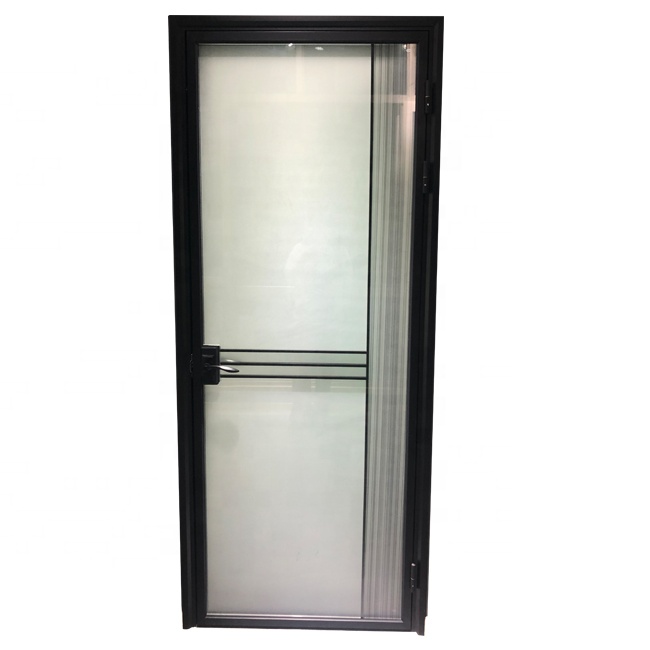 Slim frame aluminium profile frosted washroom door