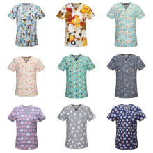 Multicolor Animal Printed Women's Scrub Tops and Sets for Medical Uniforms