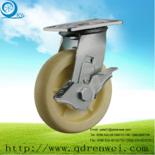 PP/PA caster with foot brake