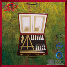 wooden easel box with paint colour