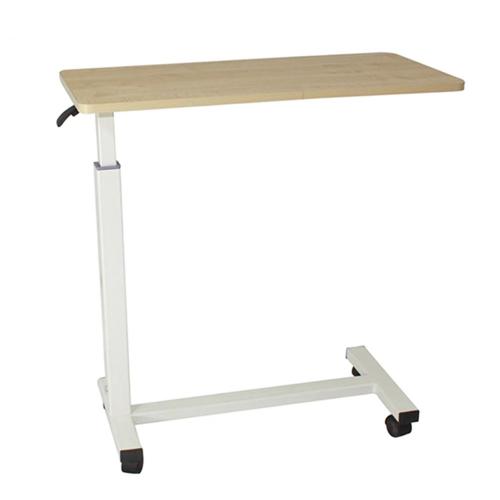 Movable hospital bed table with wheels
