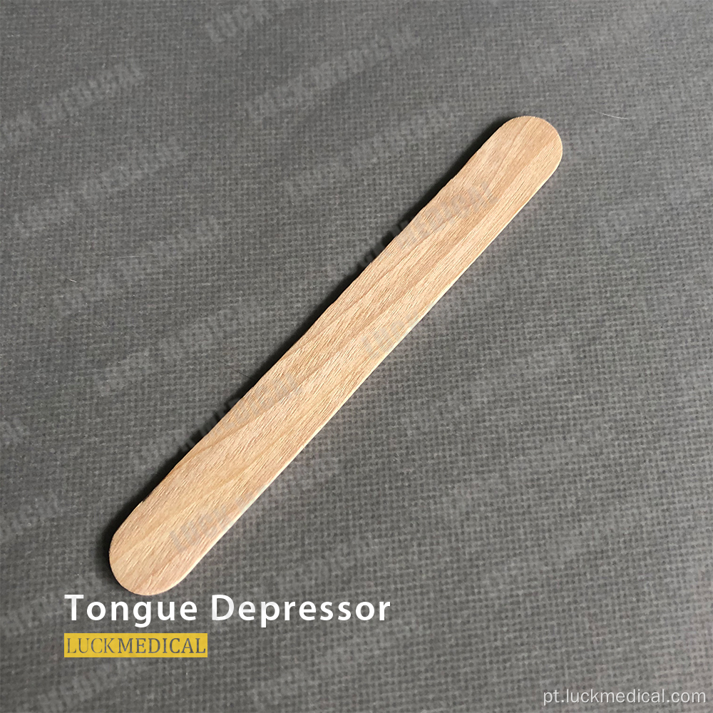 Depressor de língua de madeira descartável ecológico