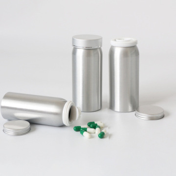 Sealed aluminum bottle with plastic cap double layer cap