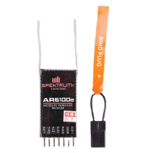 AR6100E 6-Channel Receiver for Micro Aircraft Helicopter, Supporting Speedlite DSM2 JR 2.4GHz, 6-Slot Channels, DX DSX, ARS6100E