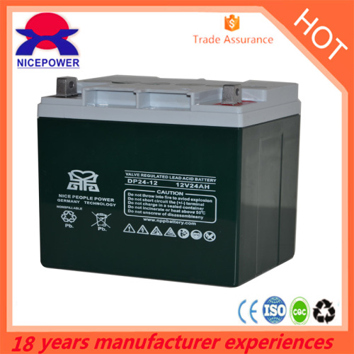 Sealed Lead Acid Battery with AGM Technology 24Ah 12V UPS battery with good price