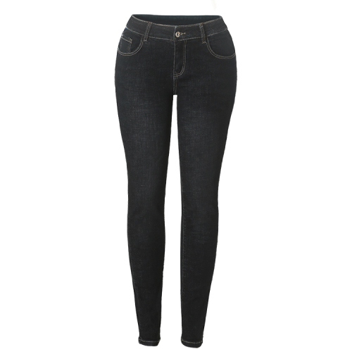 MID Waist Black Skinny Stretch Denim Jeans for Ladies