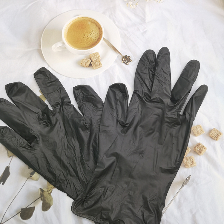 Black Gloves Tattoo Beauty Make up Powder Free Latex Glove Nitrile PVC Vinyl Safety Exam Work Gloves