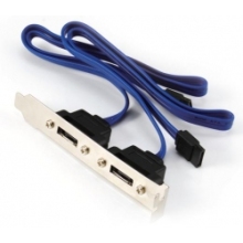 2 ESATA Ports with 7-Pin and Lock for PCI Slot Installation