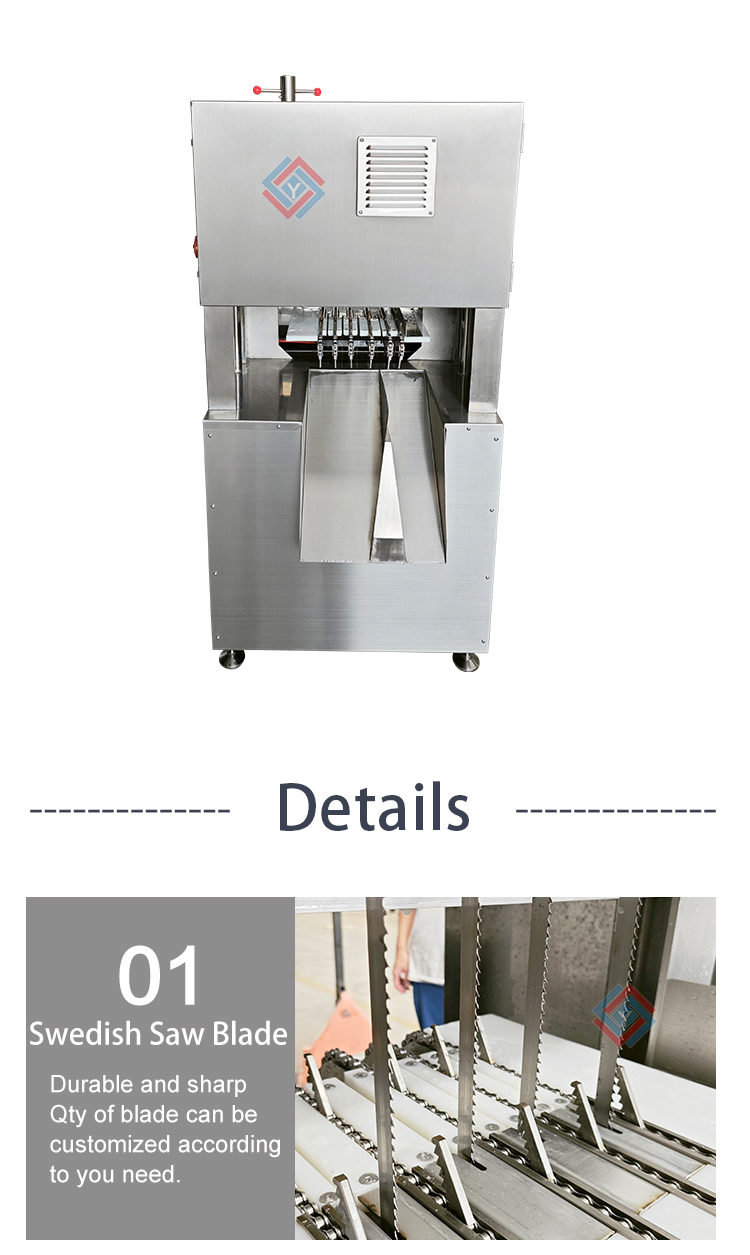 Automatic frozen meat cutting machine bone saw to food processing industrial