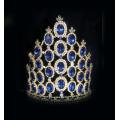 2018 Dark Blue Rhinestone Stone Tall Crown