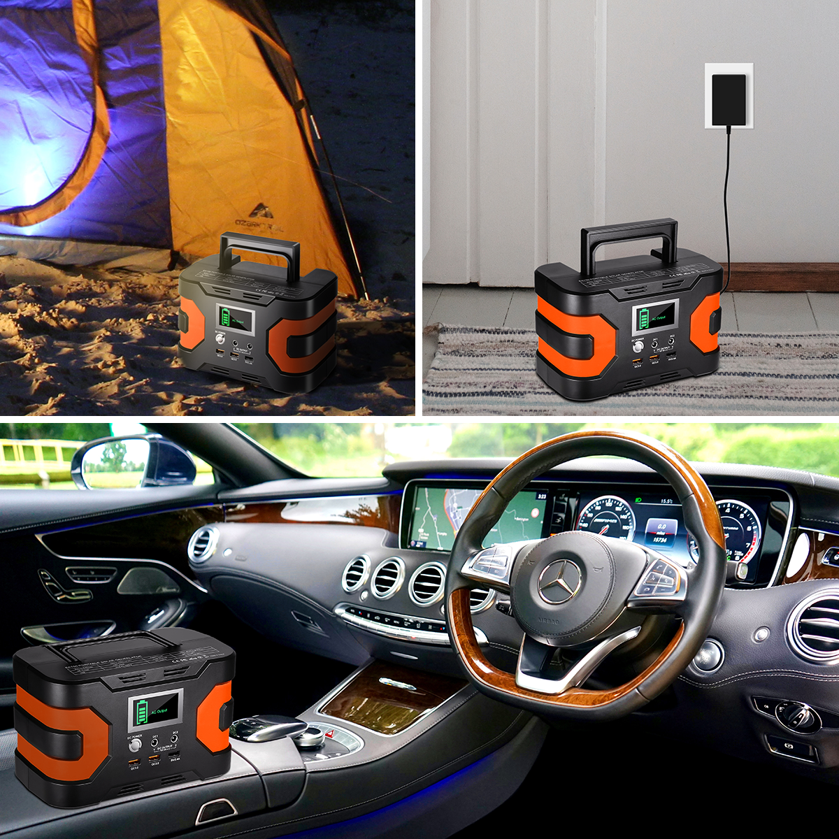 New 166Wh lithium battery mini home backup power system  mini portable Solar power generator
