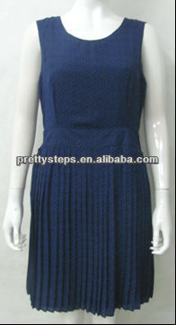 PRETTY STEPS soft and fashion sleeveless dress color dark ocean