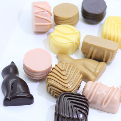 Various Type Mini Candy Chocolate Shaped Resin Flatback Cabochon Phone Shell DIY Craft Decor Kids Toy Beads Charms