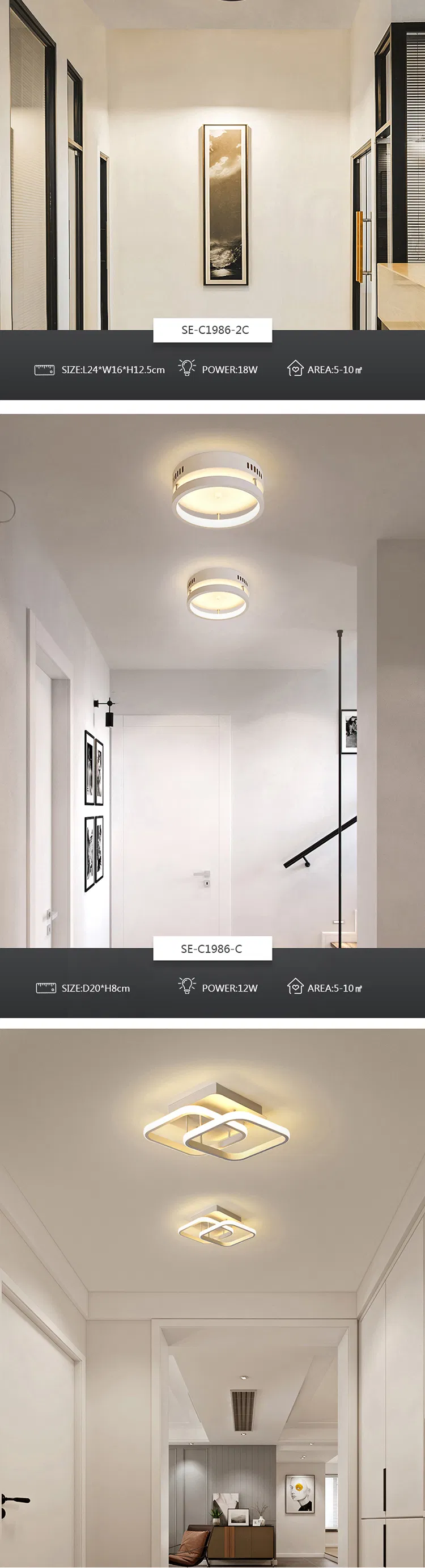 Stylish Round Modern LED Ceiling Lamp for Living Room