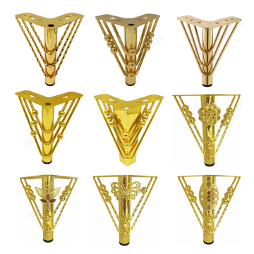 hollow pattern Gold Sofa Feet for Furniture hardware
