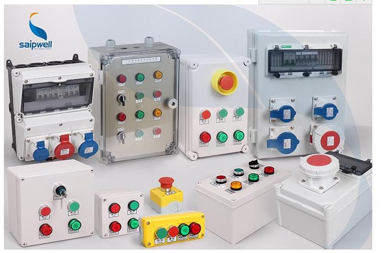 Saip/Saipwell SP-PG-10P 110*75*40mm IP66 terminal box with 10 terminal blocks, Fiber terminal box with ear