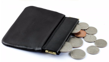 Boshiho cow smooth leather coin clip