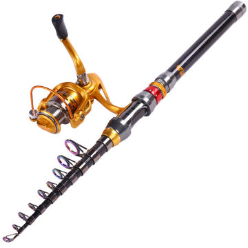 Telescopic Fishing Rod Combo Fishing Pole and Reel Sets Saltwater Fishing Tackle