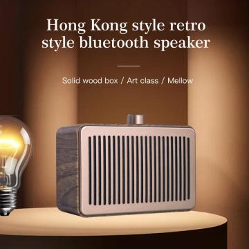 Haut-parleur vintage Bluetooth portable avec basses lourdes