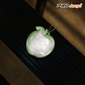 Reflekterande säkerhet Greenapple Soft PVC Keychain Barn Hängsmycke