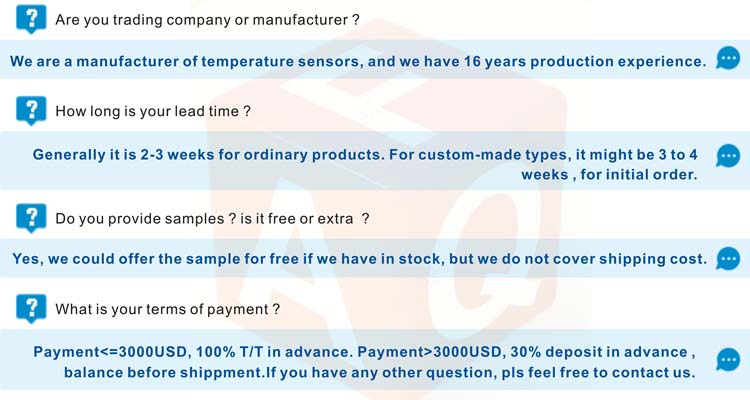 Sensor de temperatura RTD de tres cable GTS300 PT100 PT1000